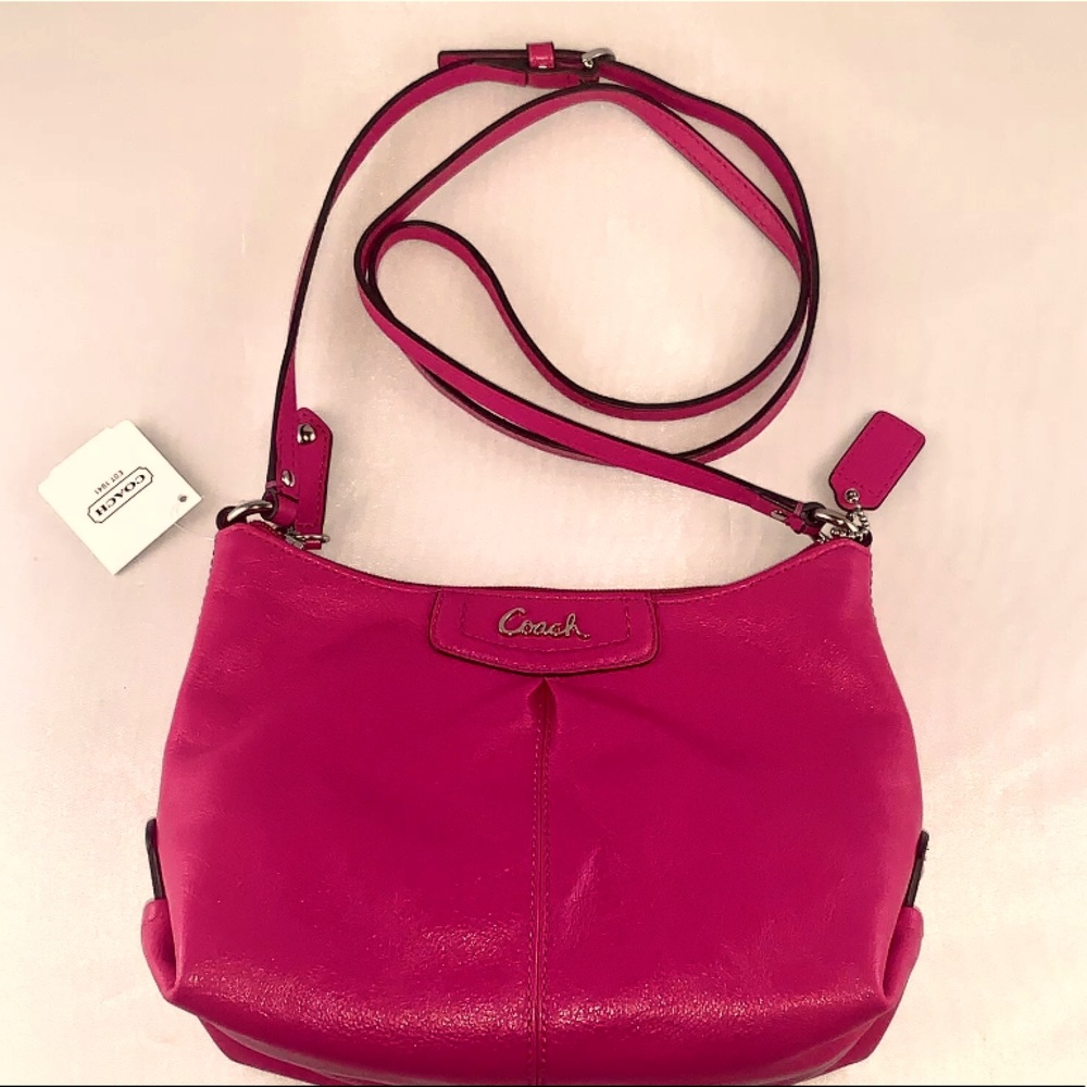 Coach Cross Body Handbag Hot Pink Fuchsia